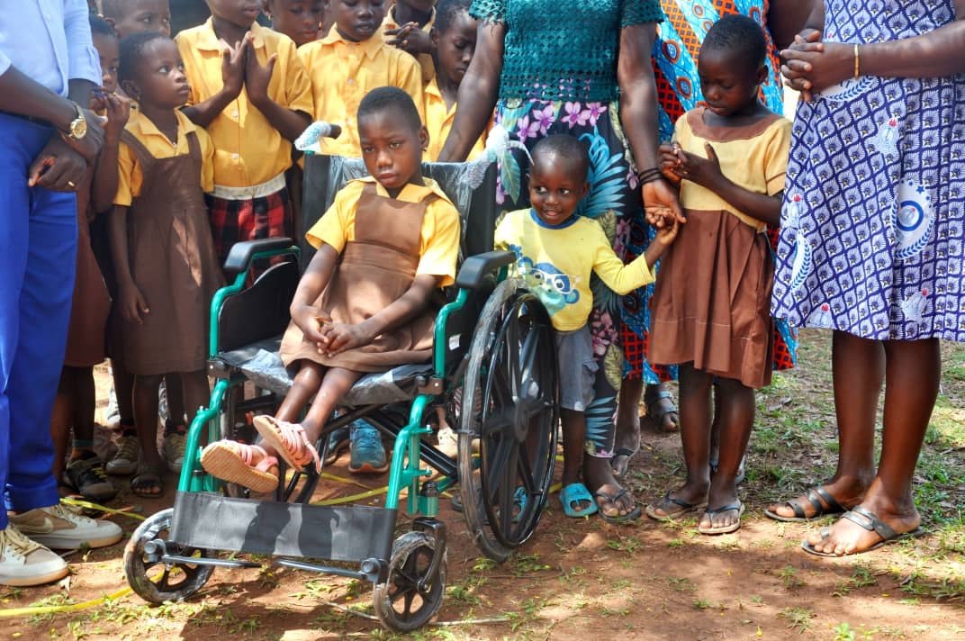 Wheelchair for disabled student
